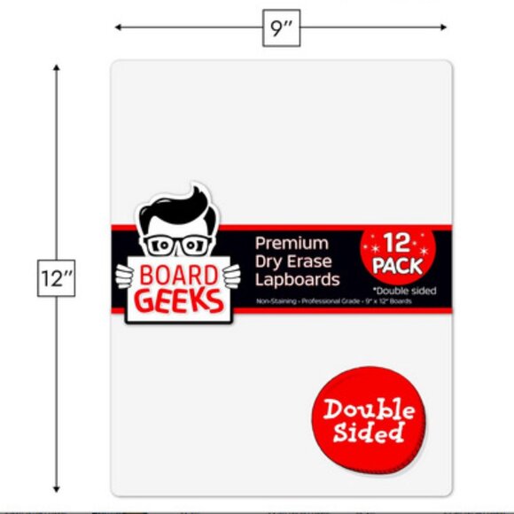 COPY - NWT~ 12 Double-Sided 9x12-Inch Dry Erase Boards for Classroom, Teachers … - Picture 1 of 5